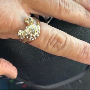 PUFFED CRYSTAL ICONIC MICKEY MOUSE BUBBLE RING SZ9